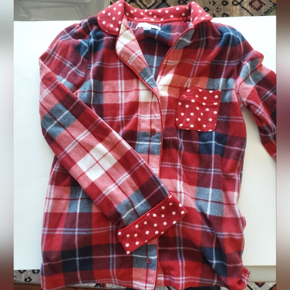 NWOT very soft Carole Hochman pajamas/lounge wear set- plaid and polka-dot - Picture 4 of 8